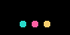The loading-dots example on a LEDABLE panel